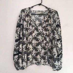 Anthopologie Long Balloon Sleeve Blouse